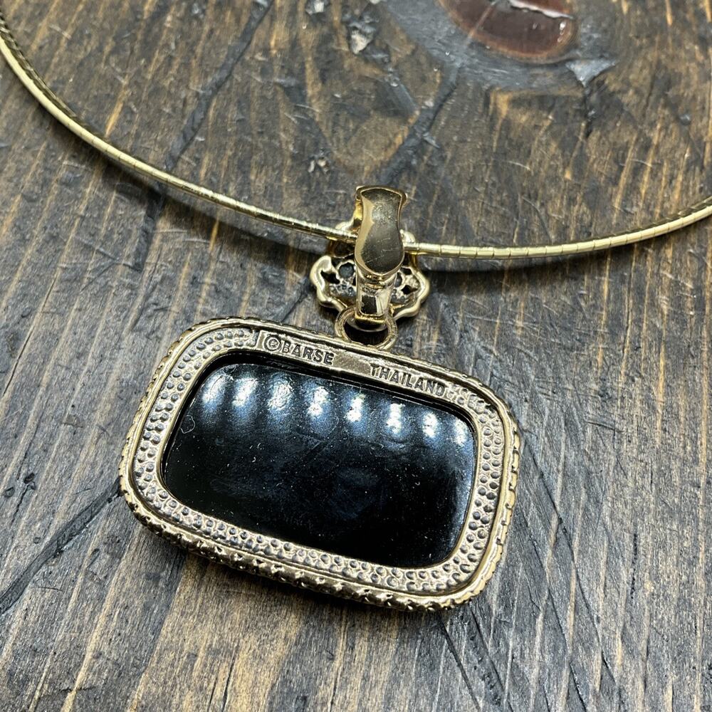 Barse Ophelia Omega Enhancer Necklace- Black Onyx- Bronze- NWT - Picture 7 of 7